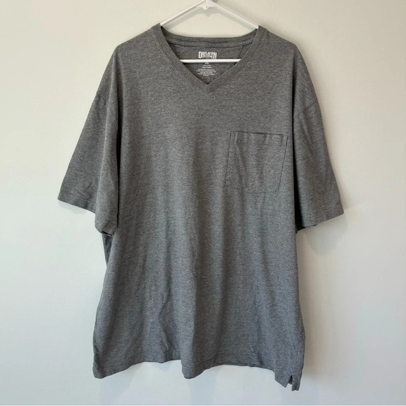 Duluth Trading Co 2XL Grey Cotton Short Sleeve Classic T Shirt V Neck Casual - Picture 1 of 6